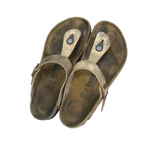 Birkenstocks Gizeh Birkibuc Thong Sandals Size 39